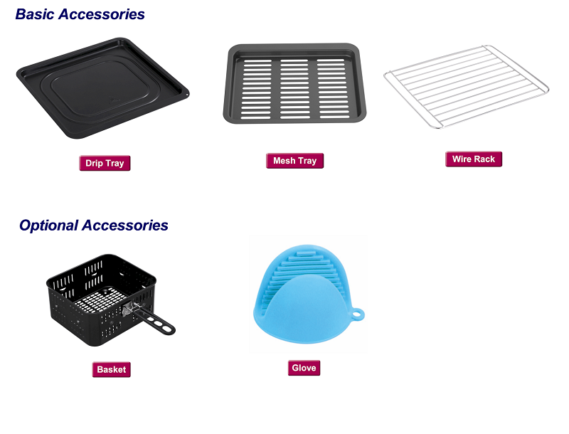 Collection of air fryer accessories