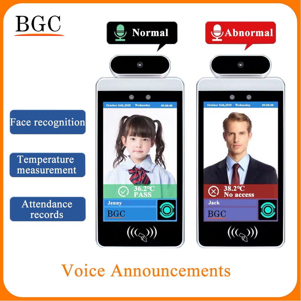 face recognition temperature measurement machine attendance records - Image 3