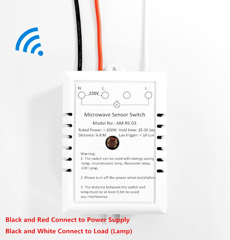 Microwave Motion Sensor Switch 200W