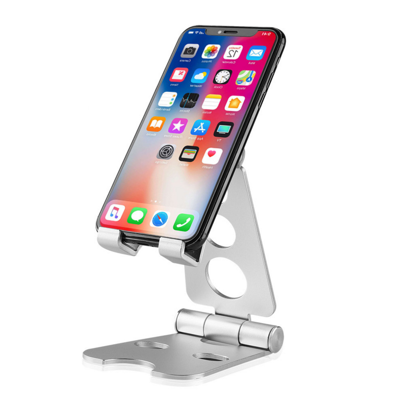 Factory Aluminum Alloy Foldable Tablet Mobile Cell Phone Holder For Desk - Image 3