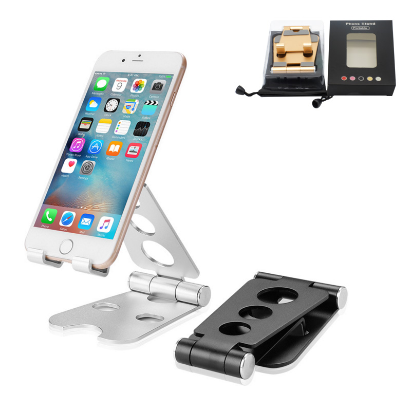 Factory Aluminum Alloy Foldable Tablet Mobile Cell Phone Holder For Desk - Image 2