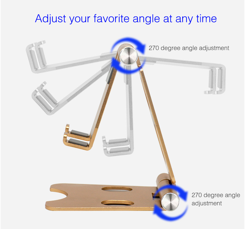 Adjustable hinge mechanism showing 270-degree rotation