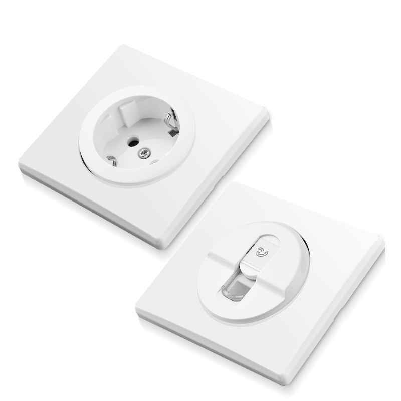 European Standard 72x72mm Wall Socket with Light Switch