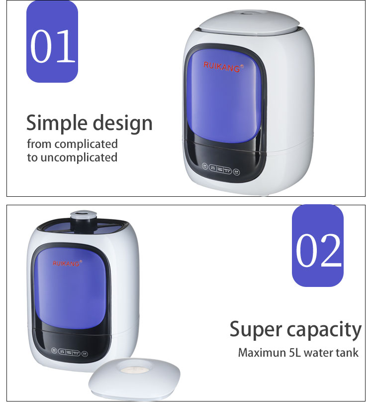 Close up of the humidifier water tank