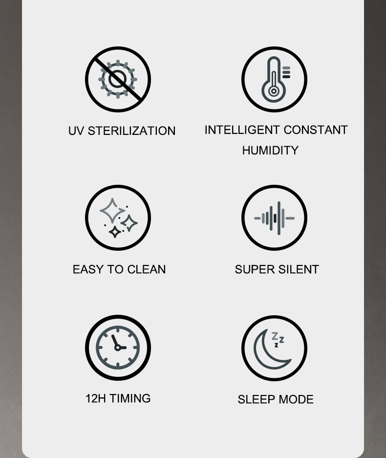 Product features summary including sleep mode and timing