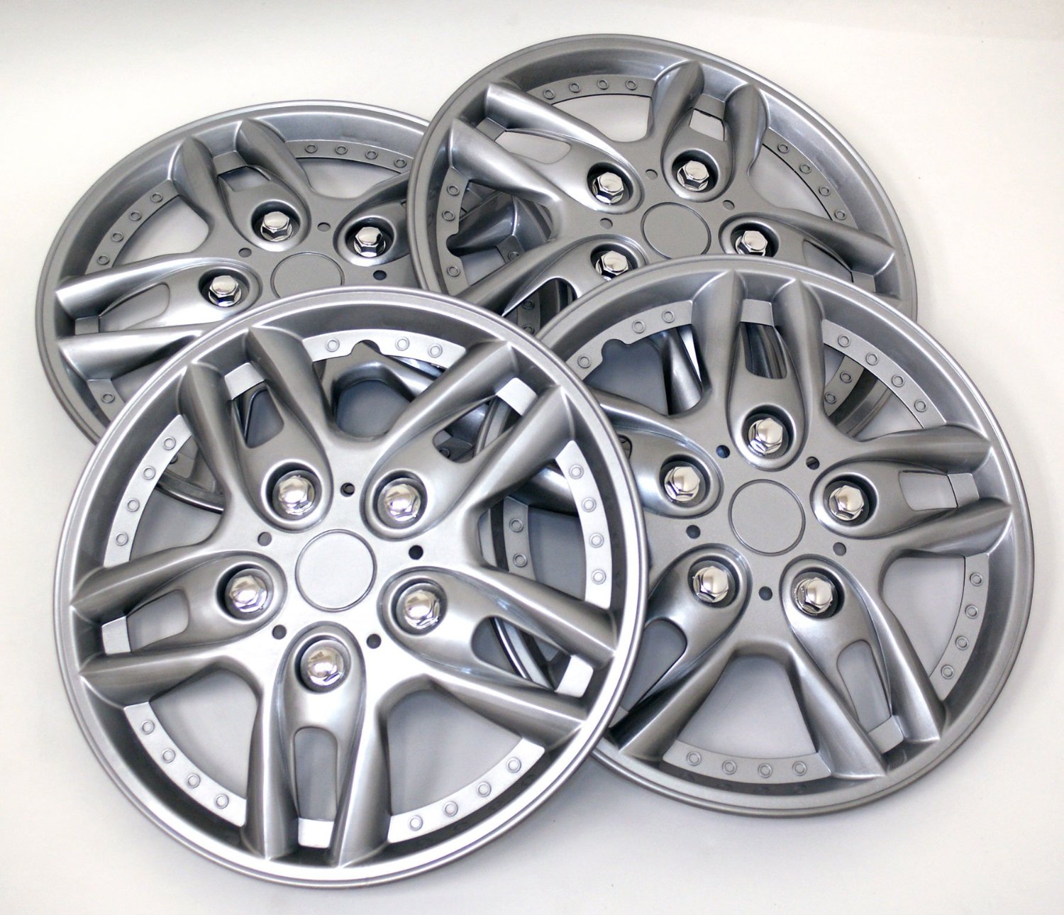 Factory Price 12"13"14"Plastic Sliver Auto Center Wheel Hubcaps,15"16" universal Anti-wea - Image 3