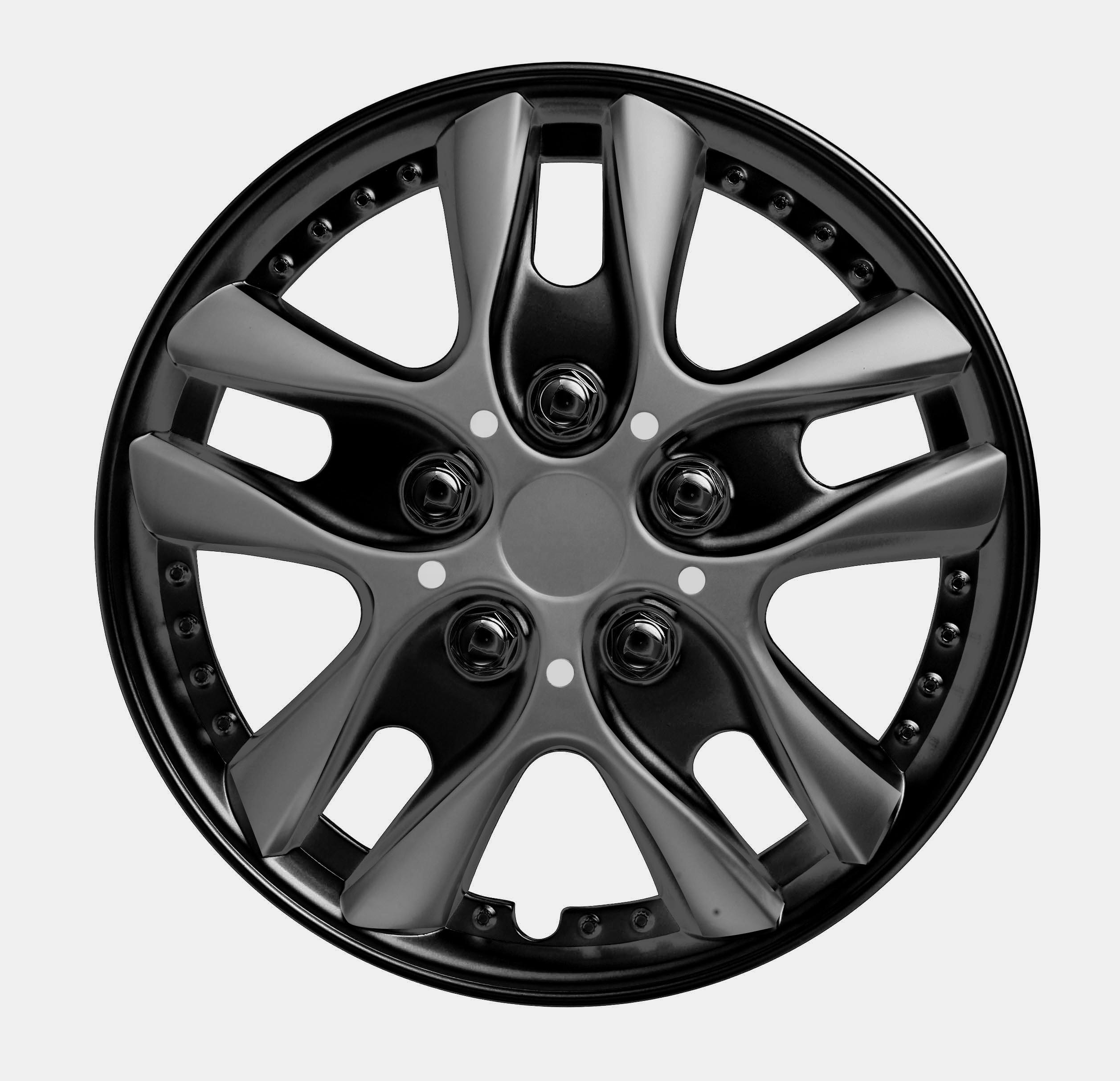 Two-toned wheel hubcap