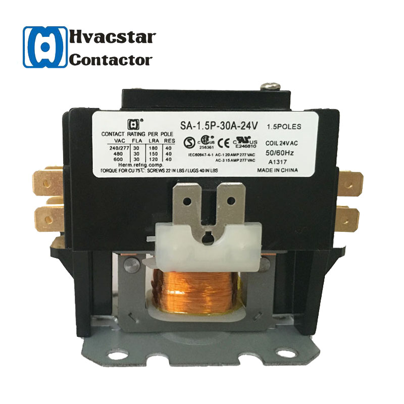 1-Phase 20A Electronic AC Contactor for HVAC