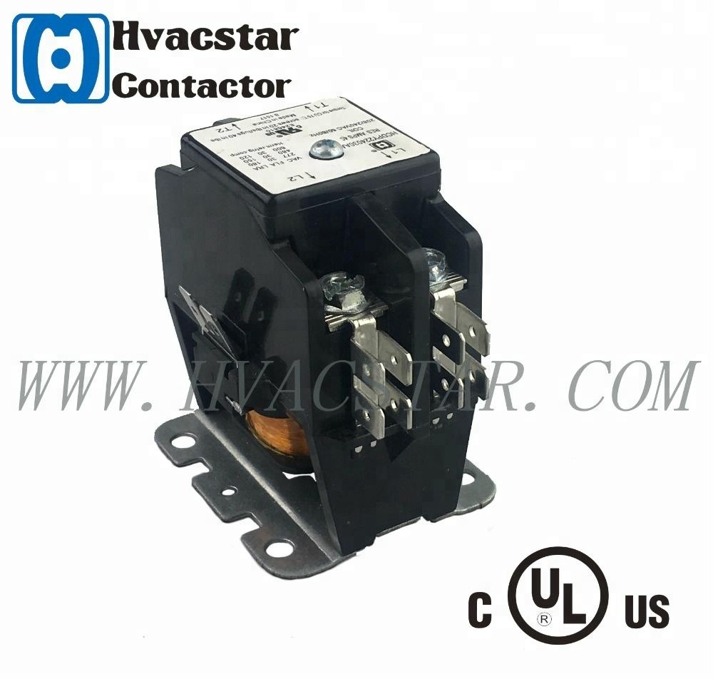 Contactor label showing electrical ratings