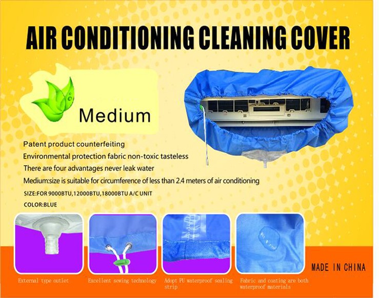 Factory sale ac cleaning cover tools mini split spare parts air conditioner cleaning bag - Image 2