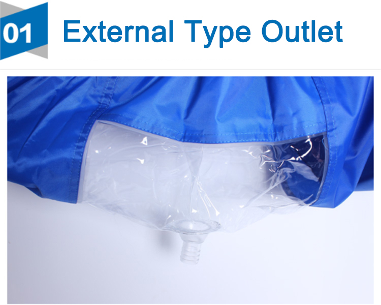 External drainage outlet on the cleaning cover