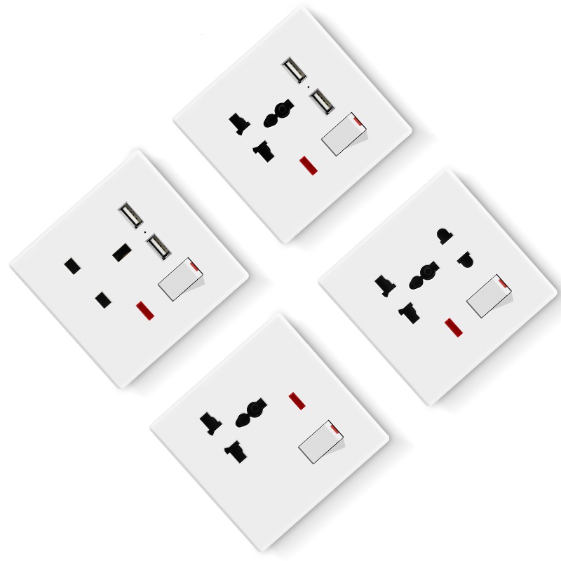 British Standard Wall Socket with Light Switch