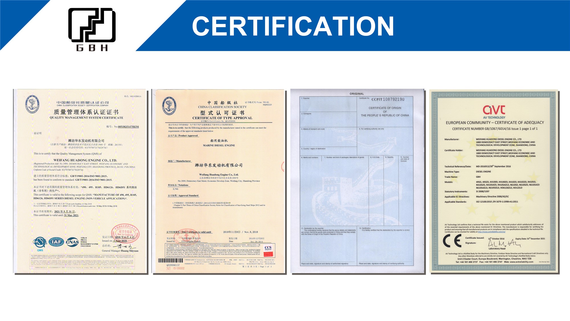 Quality management system and type approval certificates