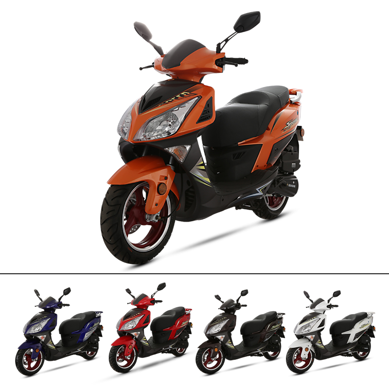 Multi-colored sport scooter lineup