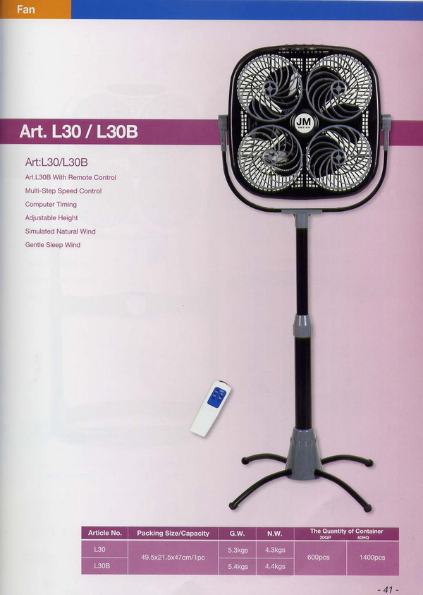 Adjustable Height Electric Fan with Remote Control Option