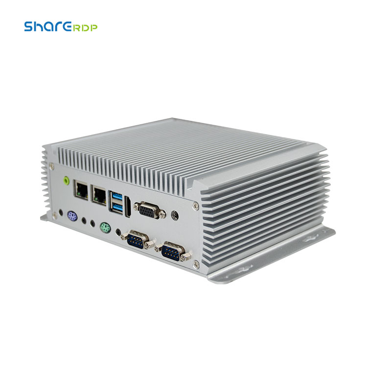 fanless mini j1900 core i3 i5 i7 pc aluminium Industrial Computer dual lan embedded desktop pc with rs-232 parallel port - Image 2
