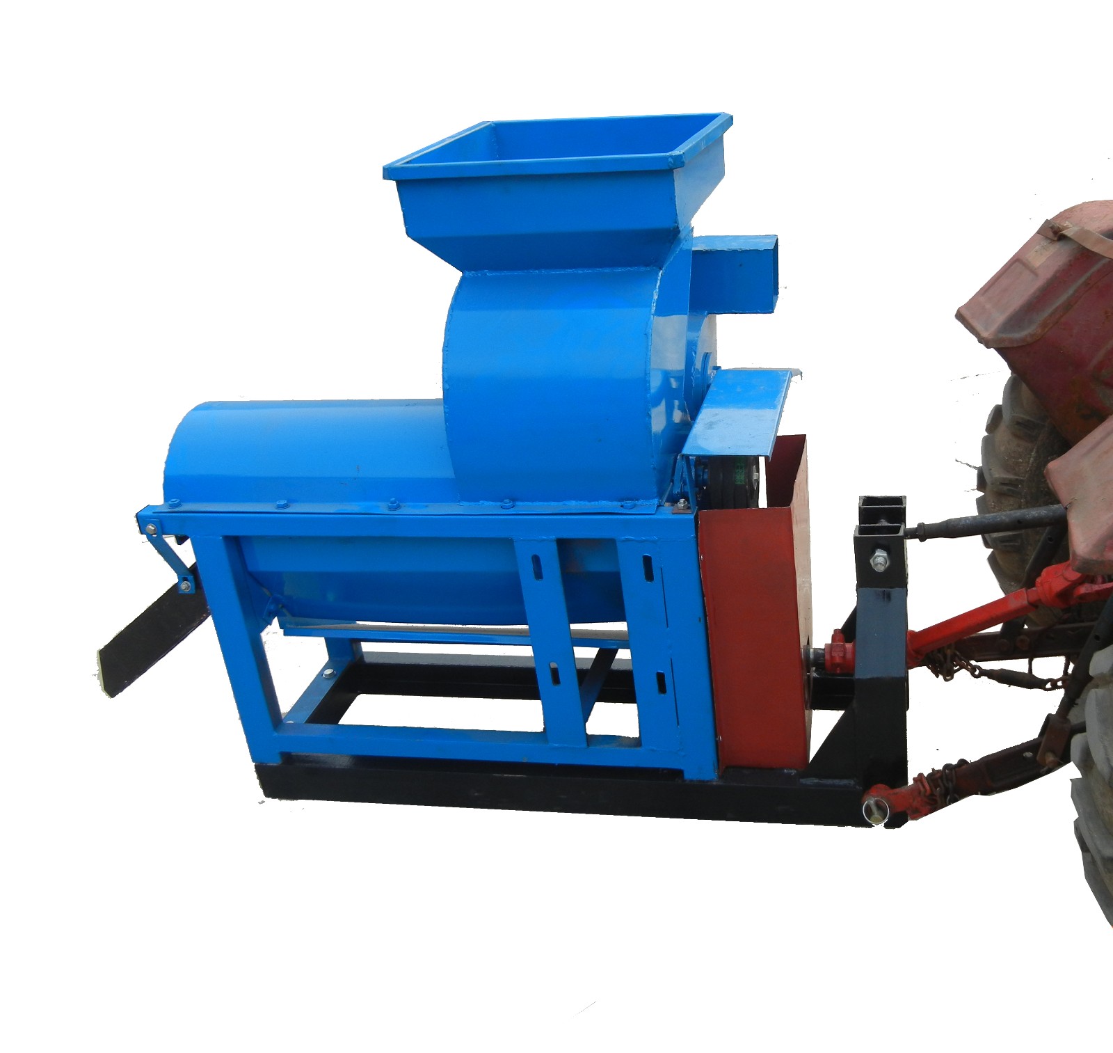 Tractor-Mounted Corn Thresher