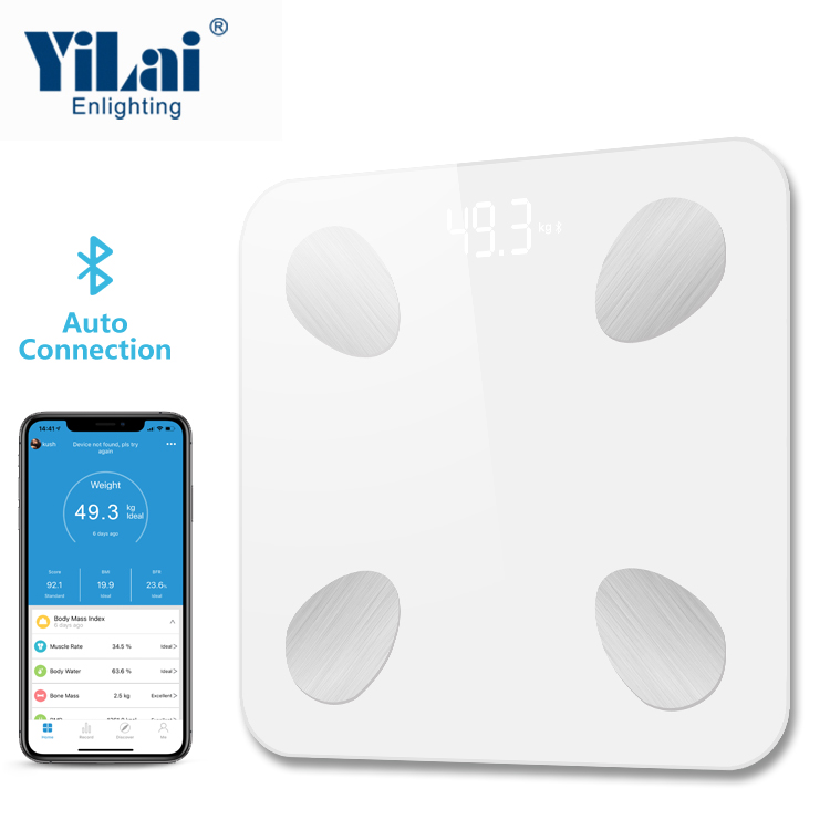 Fashion design bluetooth scale with LED display BSCI/ISO certificate smart body fat scale - Image 2