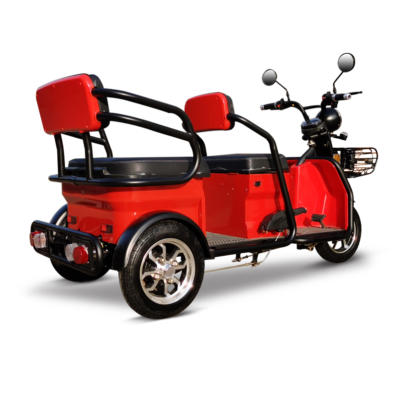 Electric Passenger Tricycle with Front Basket