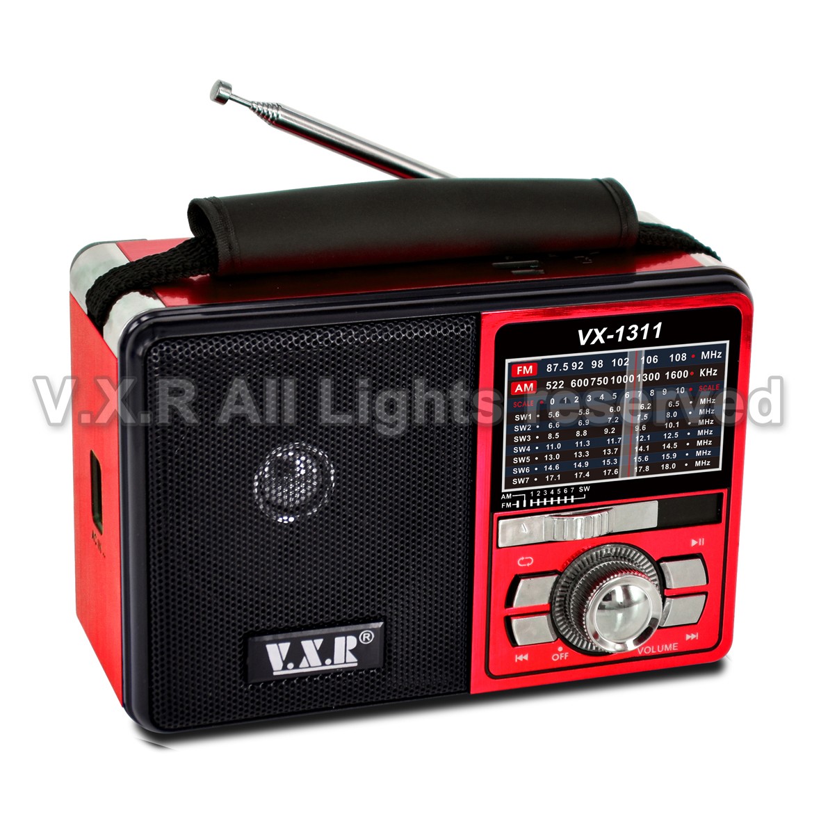 Portable Multi-Band Radio Receiver with MP3 Player