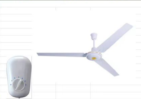Indoor Ceiling Fan with Speed Regulator