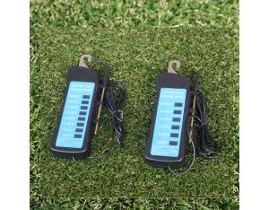 Close up of the neon light electric fence voltage tester