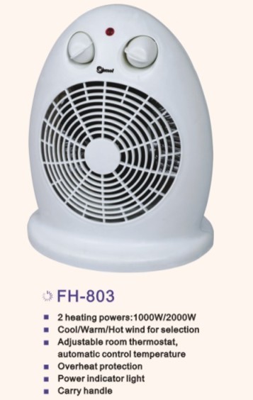 Portable Electric Fan Heater with Adjustable Thermostat