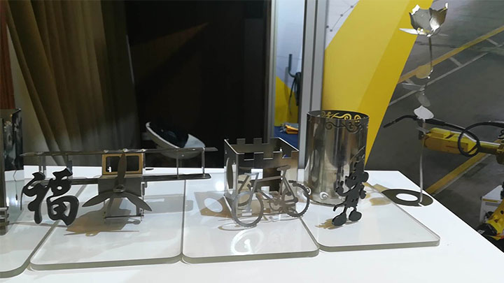 Variety of intricate metal art samples