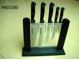 Stainless Steel Kitchen Knife Set with Block