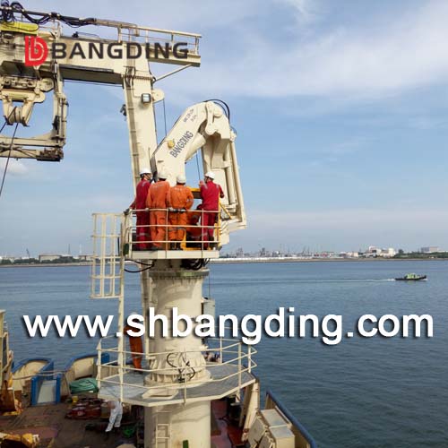 Fixed Boom Marine Cranes/ Hydraulic Telescopic Boom Marine deck Cranes on sale - Image 2