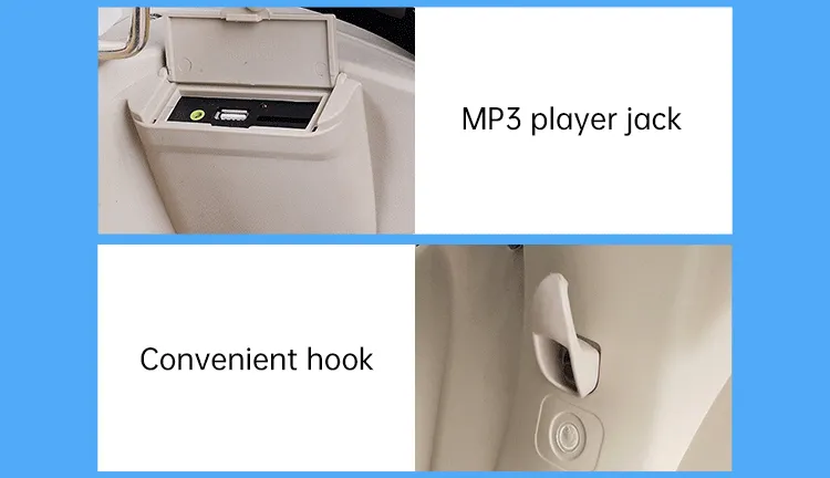 Close up of MP3 player jack and storage hook