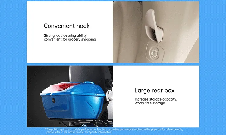 Rear storage box and shopping hook