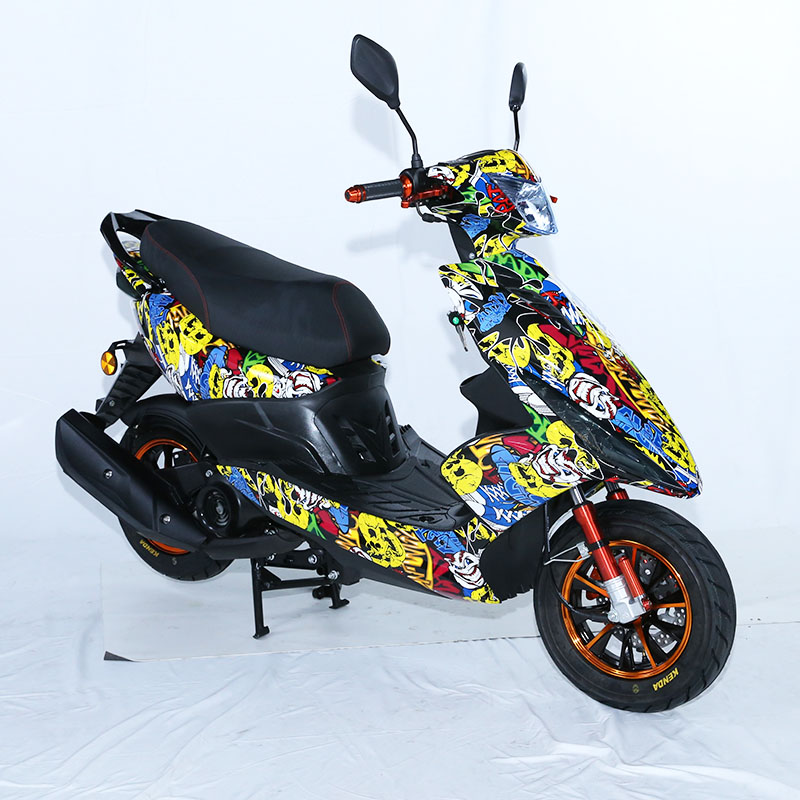 110cc Petrol Scooter with Flame Graphics