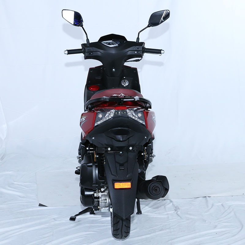 Rear view of the scooter