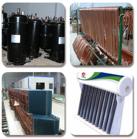 Components including compressor and heat exchanger