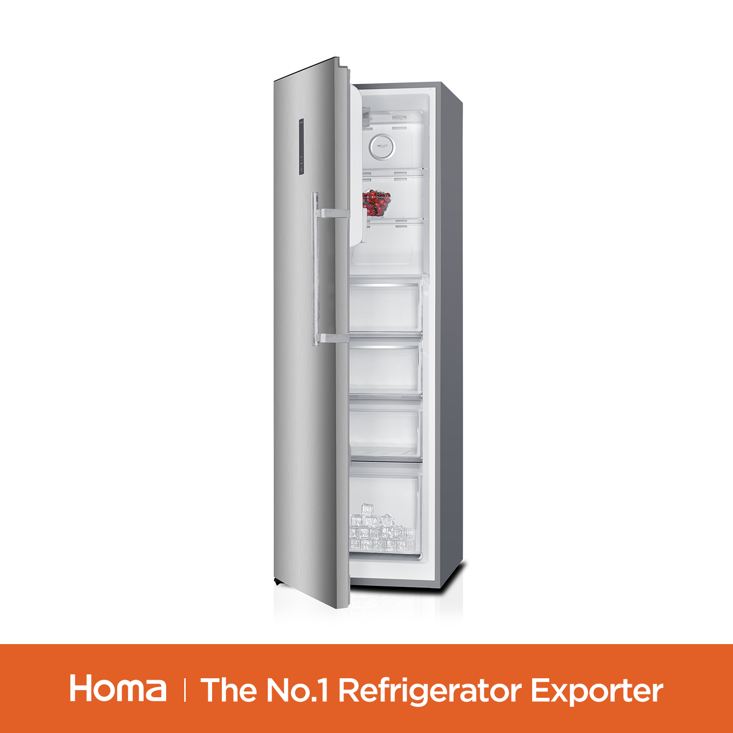 60cm 185cm Single Door No Frost Upright Freezer
