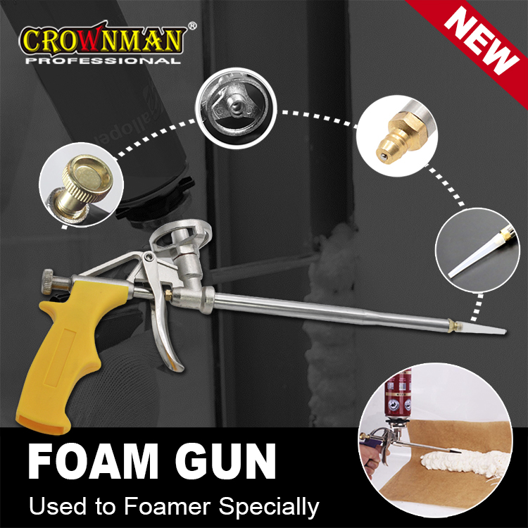 Foam dispensing gun showing ergonomic handle and durable construction