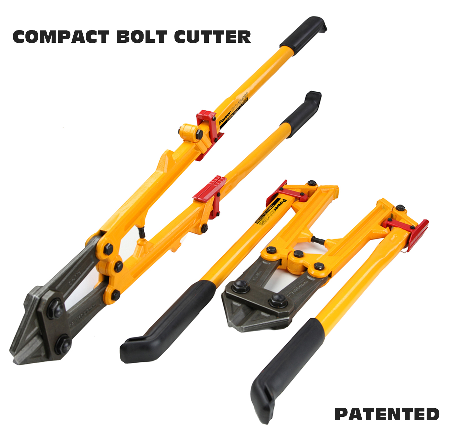 Foldable Bolt Cutter Bi-Material Handle with Soft Rubber Grip 14" Chrome Molybdenum Steel Blade - Image 2