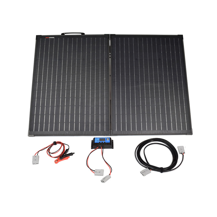 Folded fabric solar panel kit easy carry for camping - Image 3