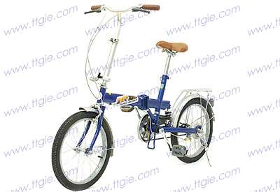 Folding Bicycle with Rear Rack