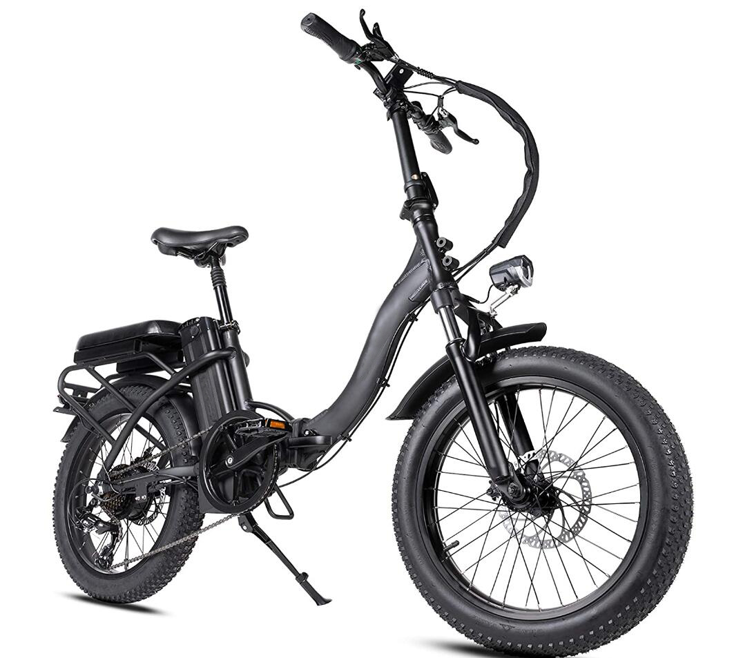 Full view of the electric bike on a path