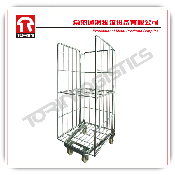 Folding Wire Mesh Roll Container