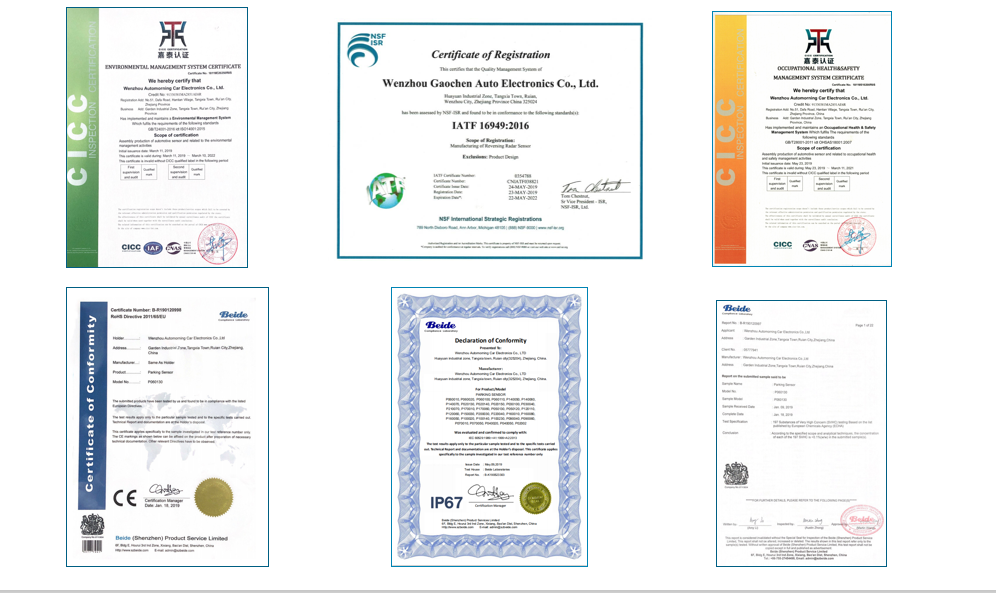 Product certifications and compliance documents