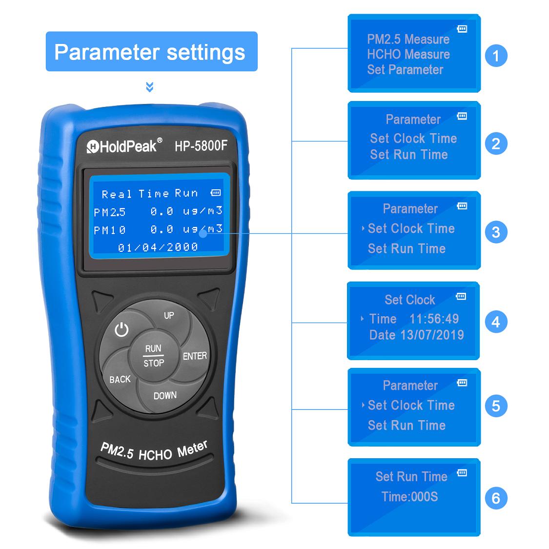 formaldehyde detector Formaldehyde(HCHO) Tester, PM2.5 formaldehyde detector HP-5800F - Image 2