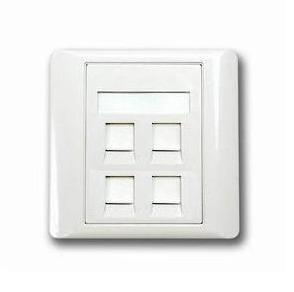 Four-Port RJ45 Wall Plate