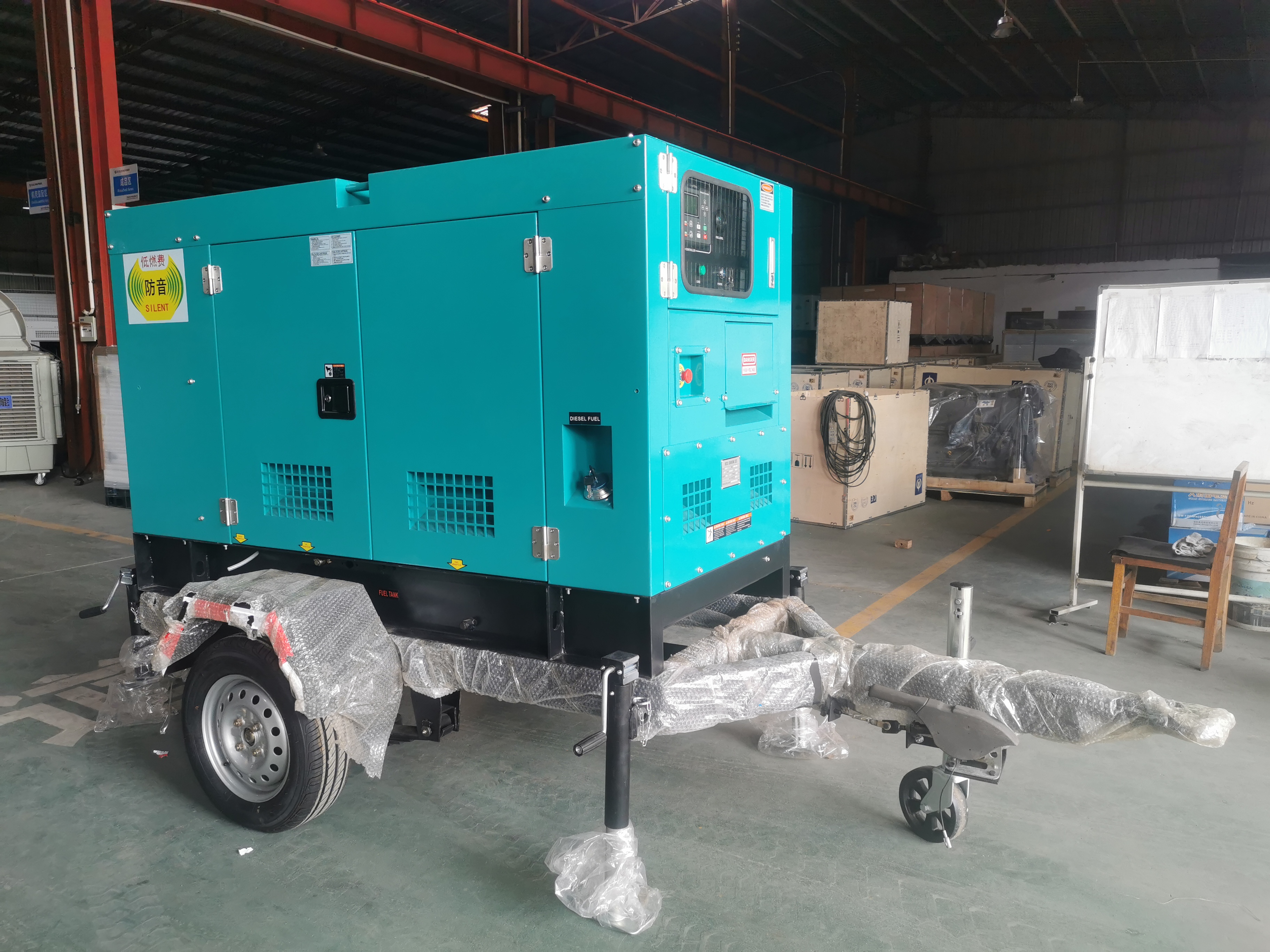 Four-stroke silent type genset with trailer - Image 2