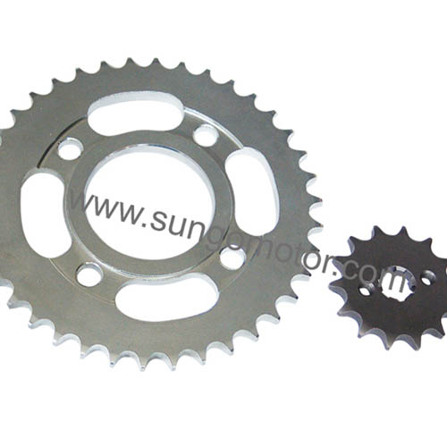Motorcycle Front and Rear Sprocket Set 38T