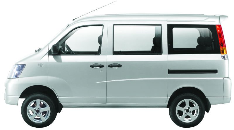 Rear view of the compact van