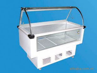 Commercial Display Refrigerator with Curved Glass Top