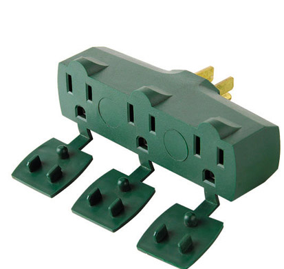 Grounded 3-Outlet Adapter